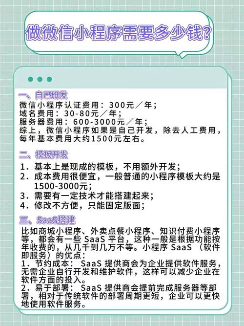 微信小程序制作一个需要多少钱?需要每年都交钱吗?